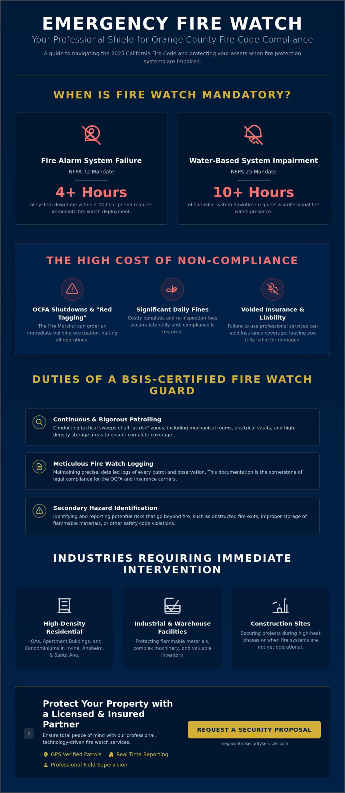 Emergency Fire Watch Services in Orange County: The 2026 Compliance & Safety Guide